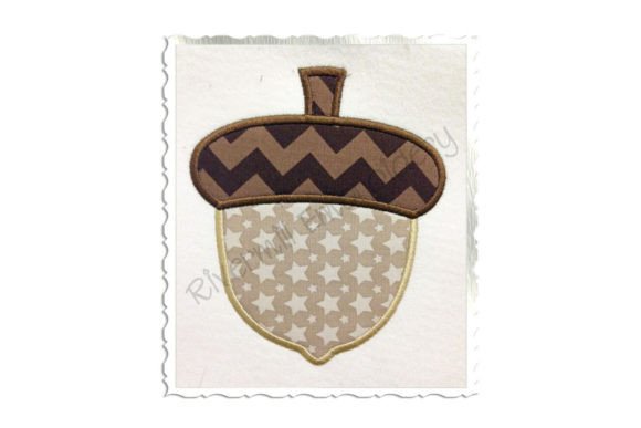 Applique Acorn Embroidery Design