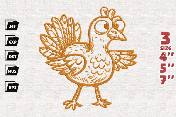 Cartoon Turkey Embroidery Design Review