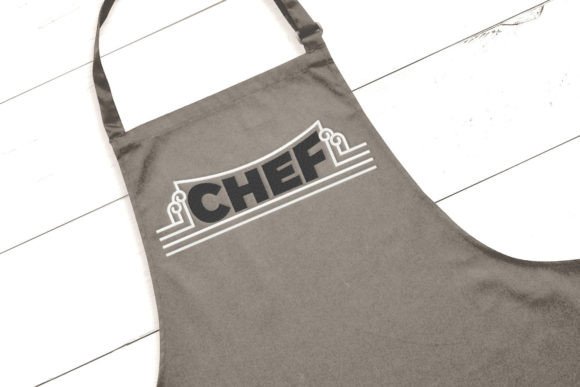 Chef with Art Deco Border