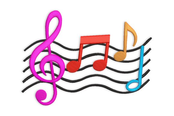 Coloured Music Notes