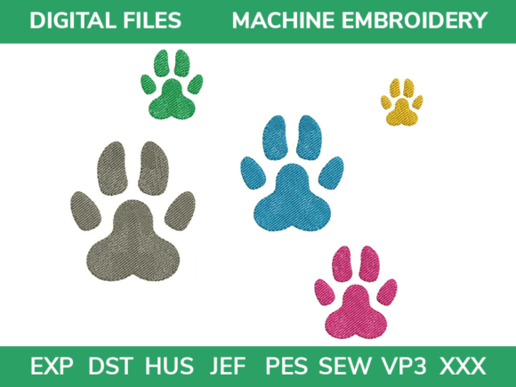 Dog Paws: A Warm, Versatile Embroidery Design for Meaningful Gifts
