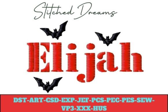 Elijah Embroidery Design