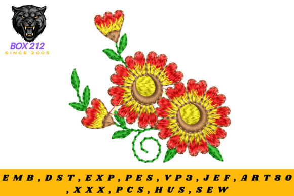 Gorgeous Flowers Embroidery Design