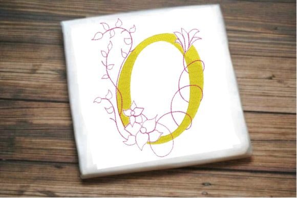 O Letter Vine Monogram Flower