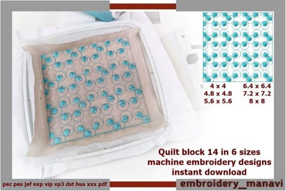Quilt Block 14: A Thoughtful Embroidery Design for Real Projects