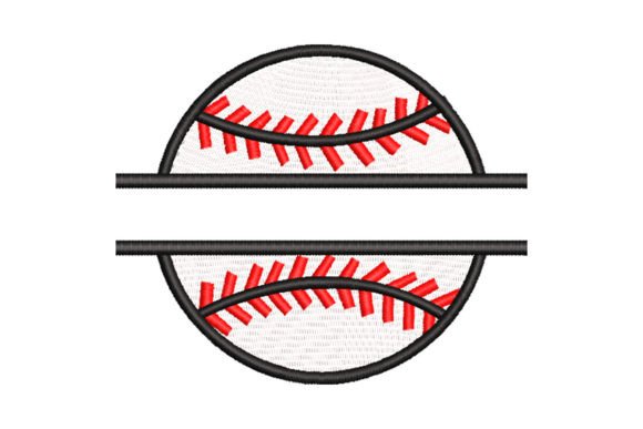 Split Baseball: A Playful, Modern Embroidery Design for Meaningful Gifts
